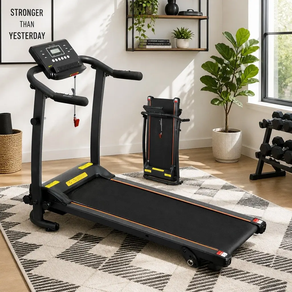Electric Treadmill with 12 Fitness Programs