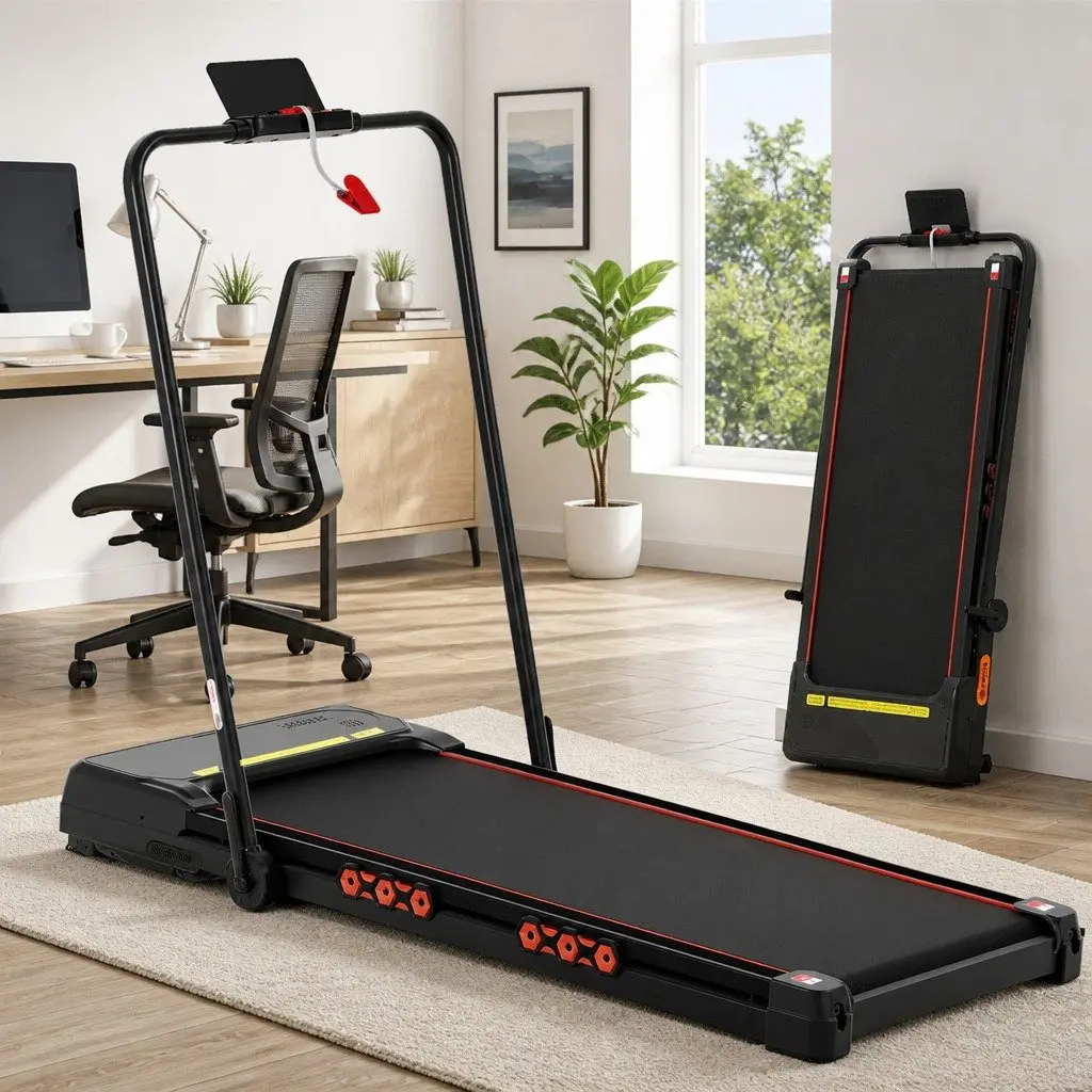 Electric Treadmill with Auto Incline for Home Gym