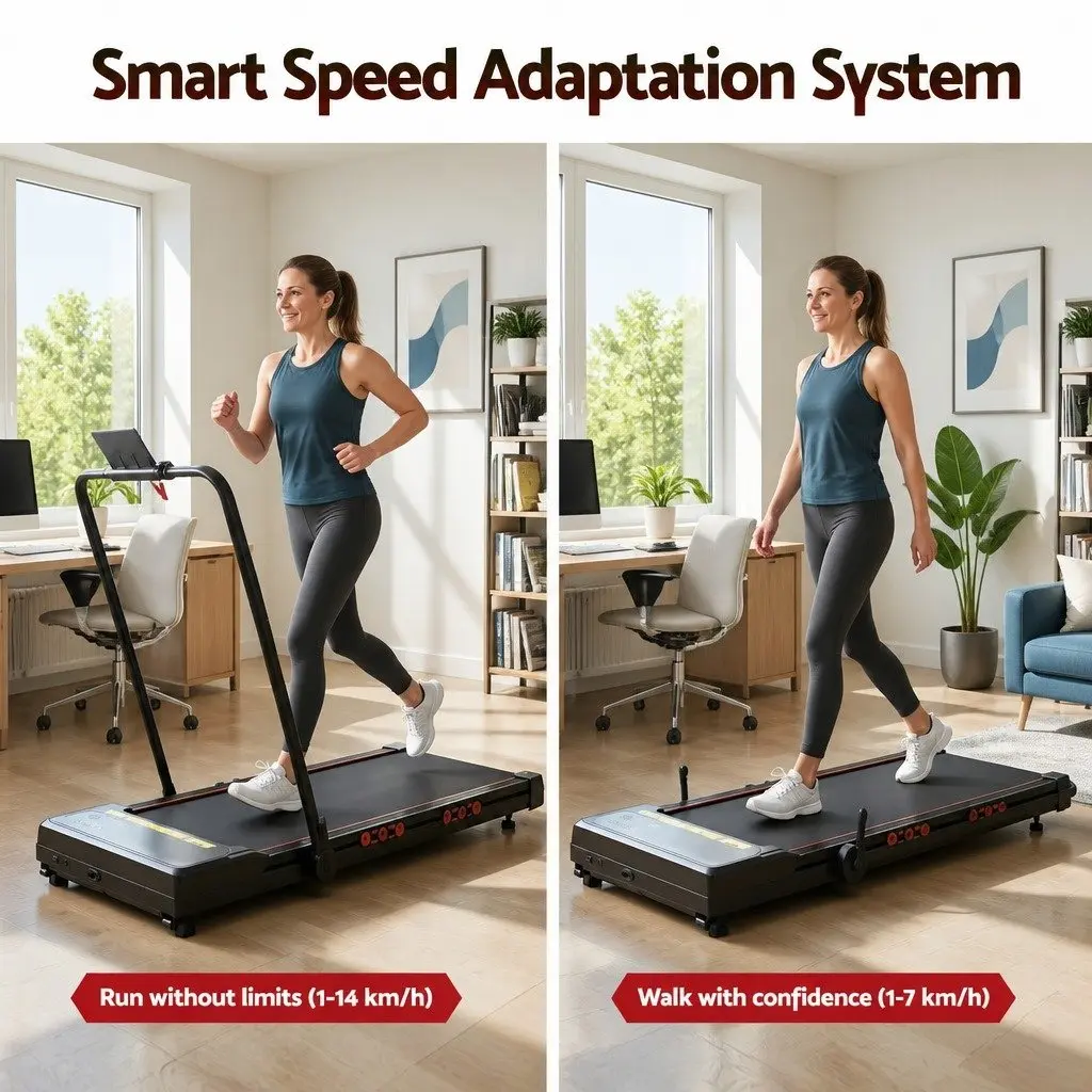 Electric Treadmill Auto Incline Foldable Black