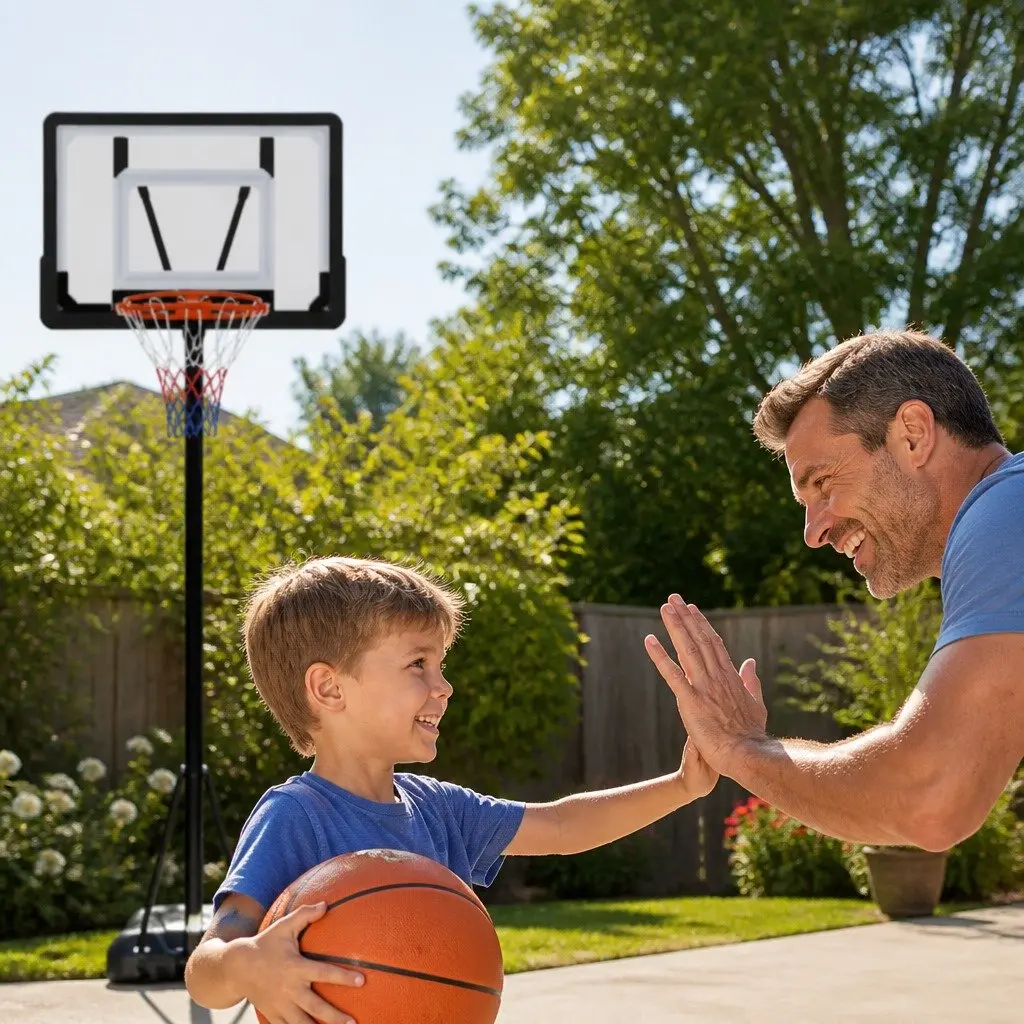 Adjustable Height Basketball Hoop Stand with Wheels