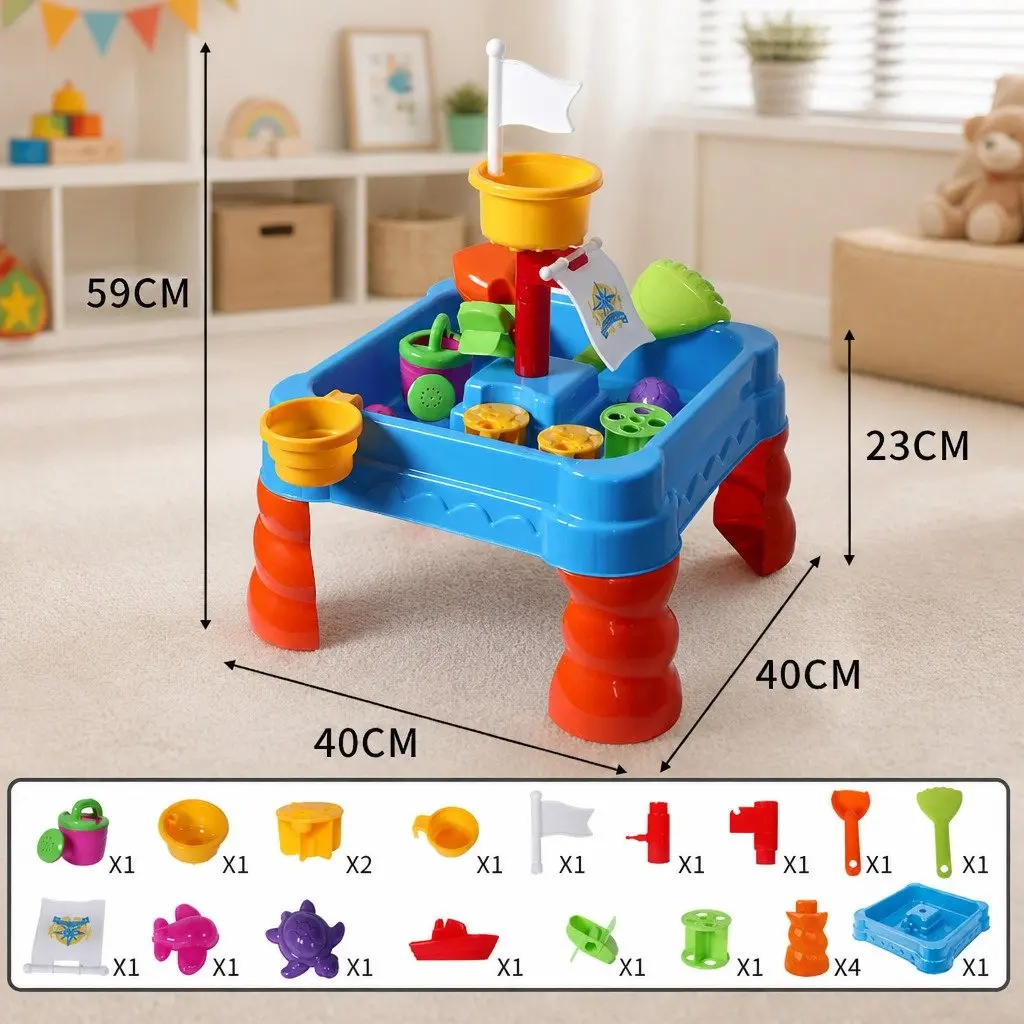 Kids Sand Water Play Table 2-In-1 Activity Set