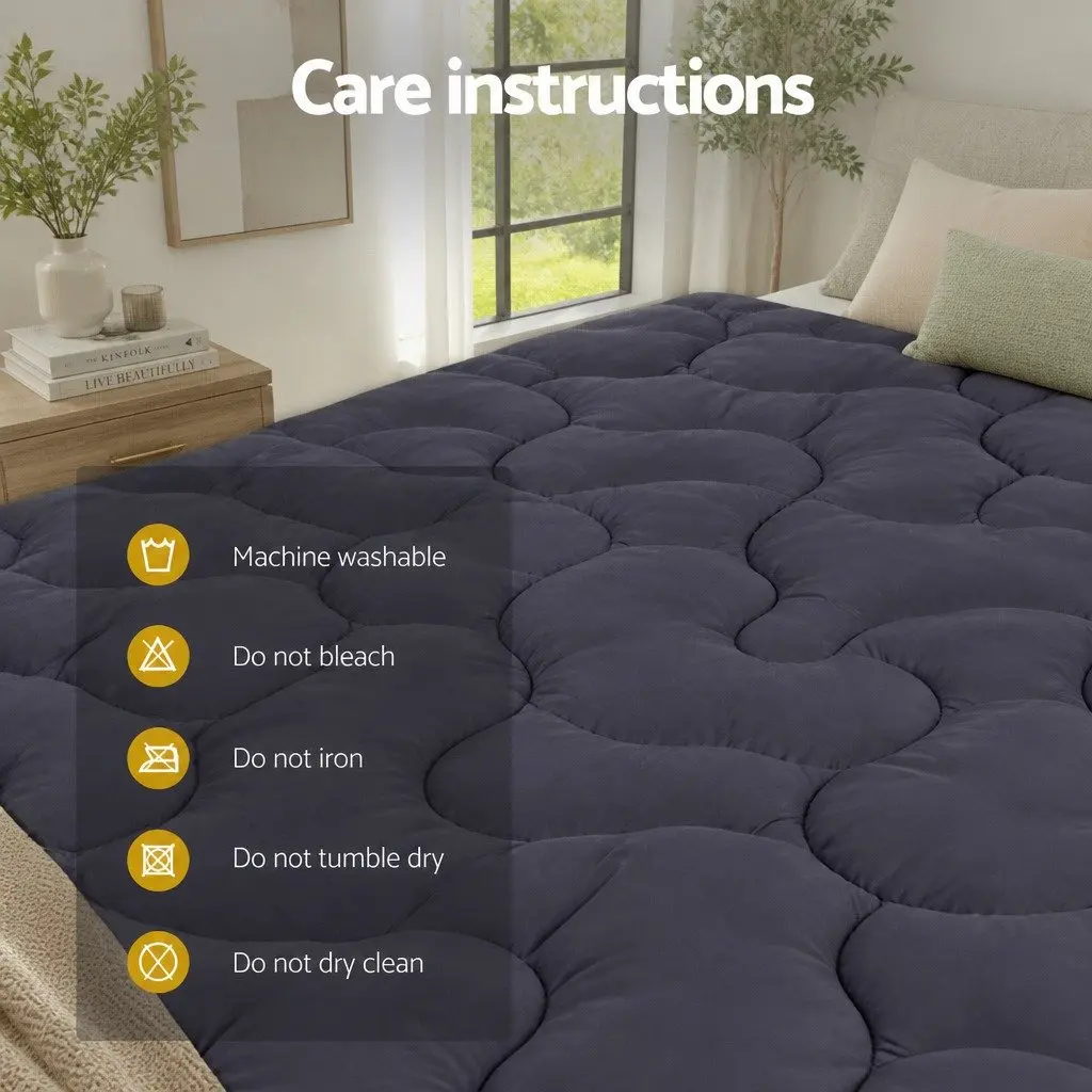 Charcoal 3-Zone Pillowtop Mattress Topper for Double Bed