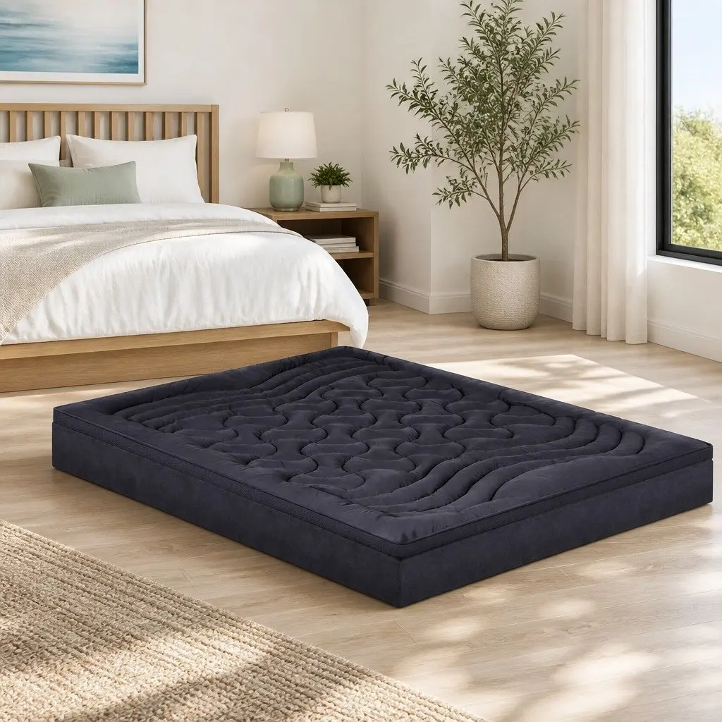 Mattress Topper Microfibre 1000GSM Single 190cm x 90cm Charcoal