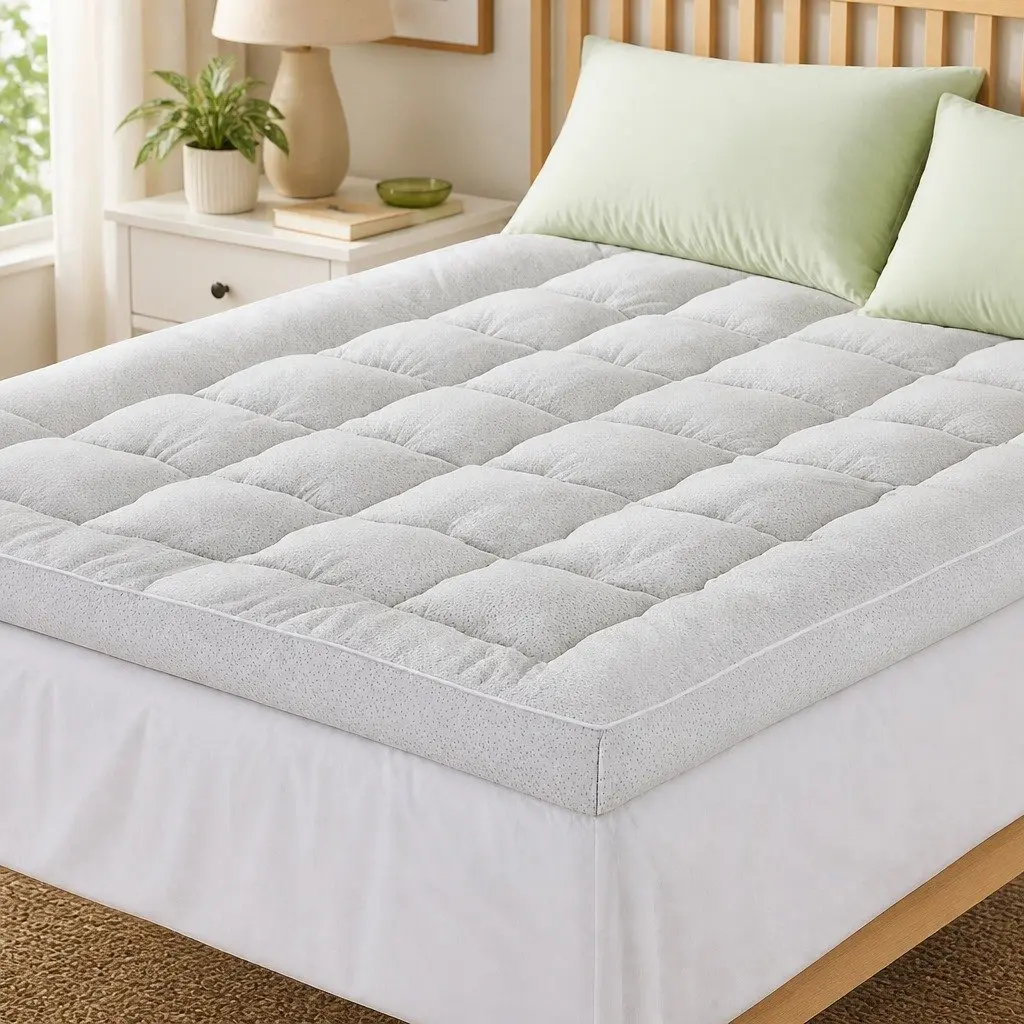 11cm Thick Pillowtop Mattress Topper with Bamboo Fabric