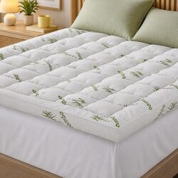 Pillowtop King Mattress Topper 11cm Thick Bamboo Pad