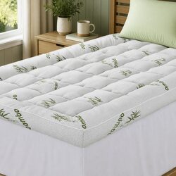 Pillowtop Mattress Topper 11cm Thick Bamboo Pad King Single Bed Cover Deep