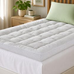 Pillowtop Mattress Topper for Single Bed with Bamboo Cover