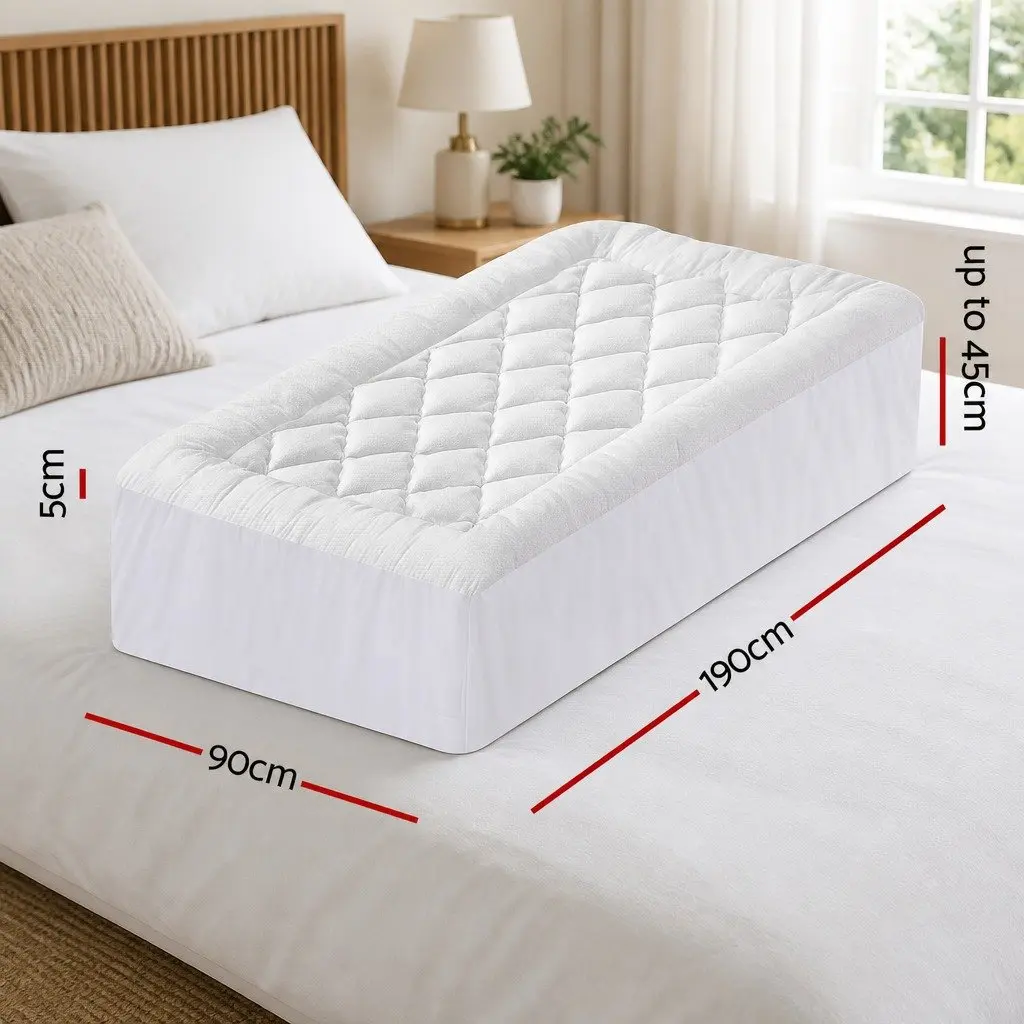 Pillowtop Mattress Topper 5cm for Single Beds