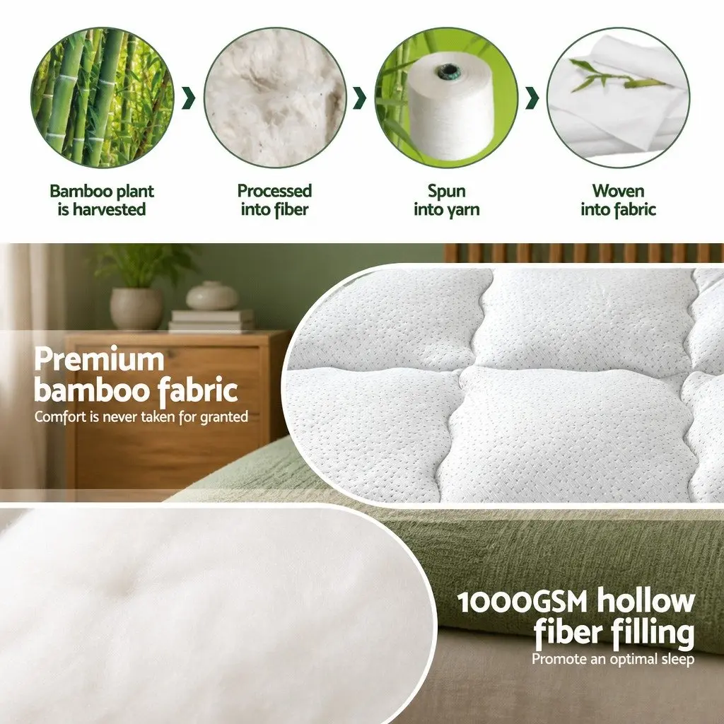 Pillowtop Mattress Topper 5cm for Single Beds