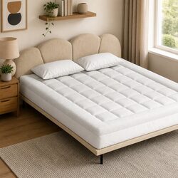 Pillowtop Mattress Topper with Bamboo Cover - King Size