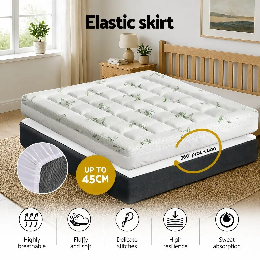 Pillowtop Mattress Topper with Bamboo Cover