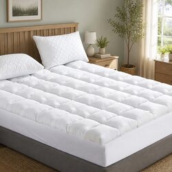 King Mattress Topper 5cm Bamboo Pillow Top Pad Washable Breathable Pressure