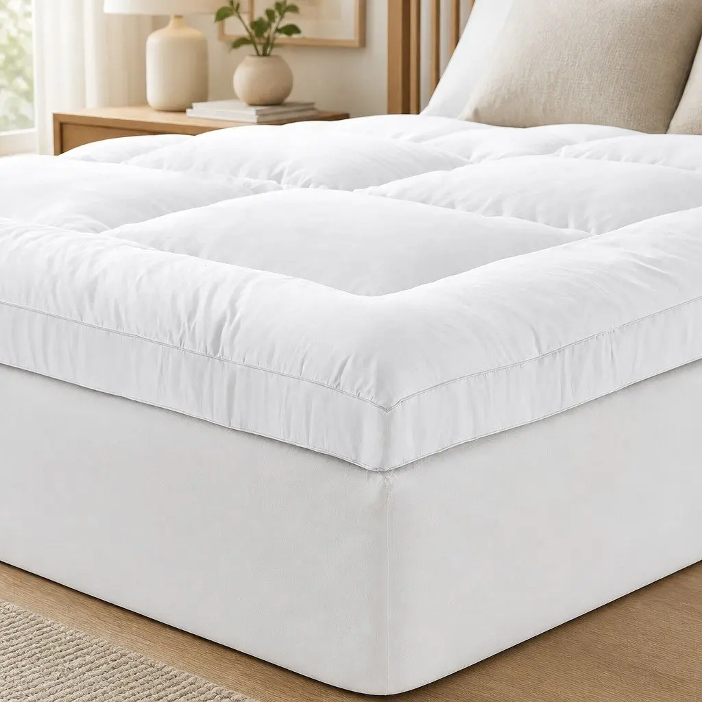 King Single Mattress Topper 5cm Bamboo Microfibre Pad Breathable Washable Deep