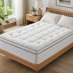 Premium King Single Mattress Topper with 5cm Coral Fleece