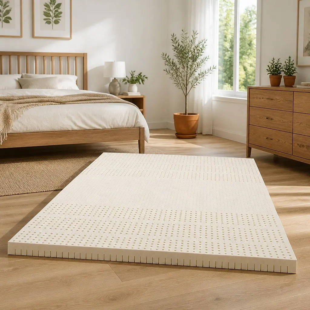 7-Zone Pressure Relief Latex Mattress Topper Double 7.5cm