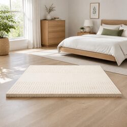 Premium 7.5cm Latex Mattress Topper Queen with 7-Zone Support