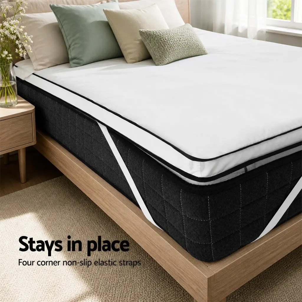 King Mattress Topper 5cm Pillowtop Microfibre
