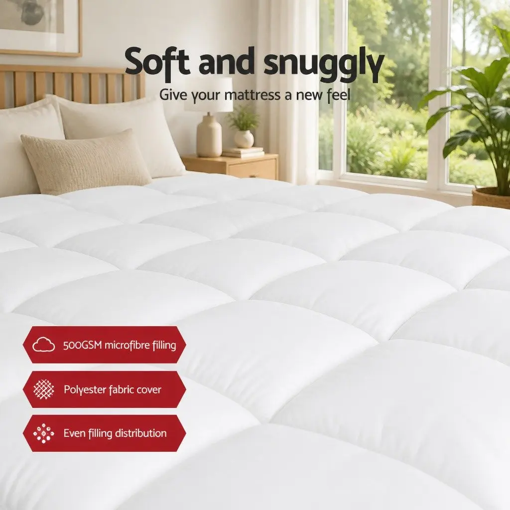 Pillowtop Mattress Topper 5cm Thick King Single