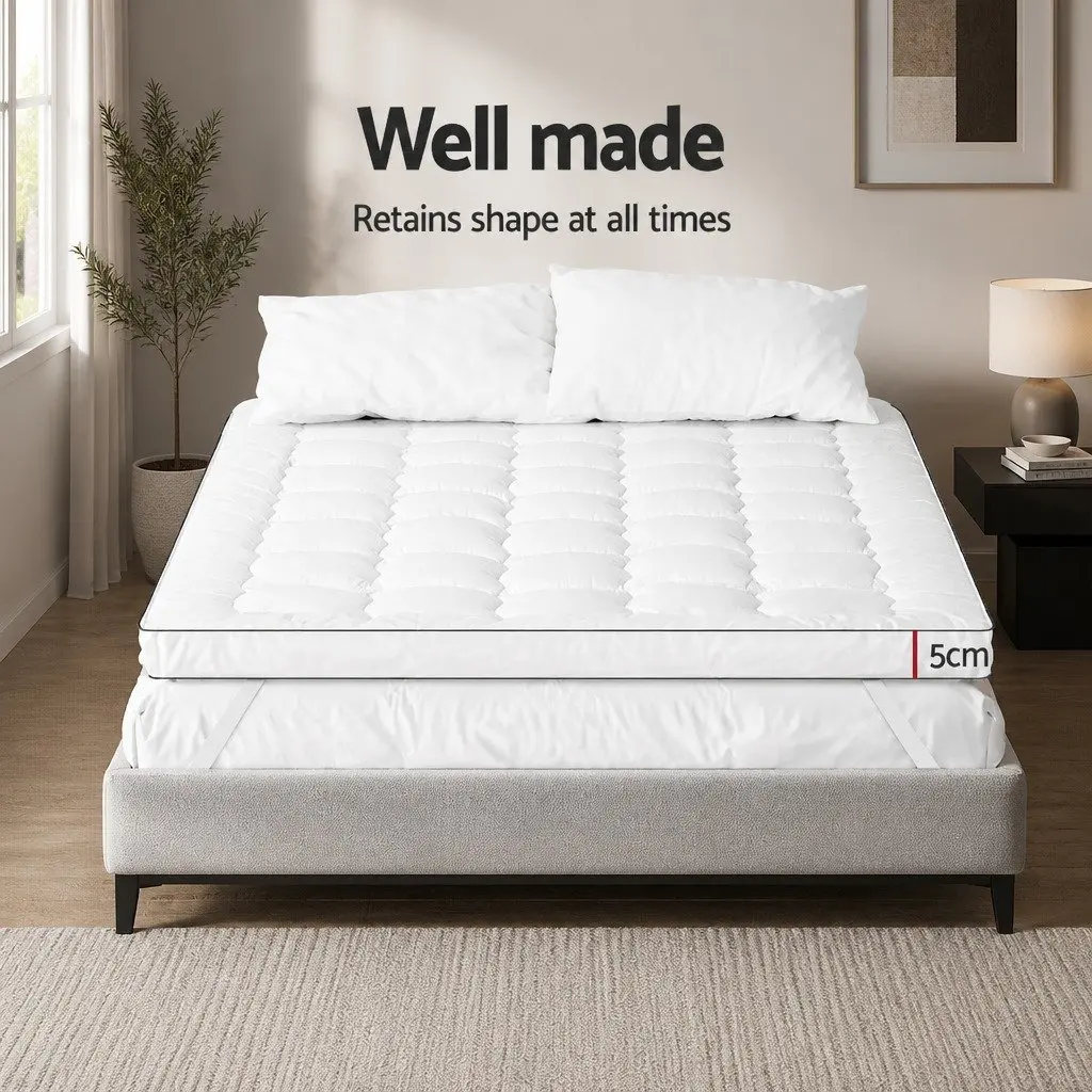Pillowtop Mattress Topper 5cm Thick King Single