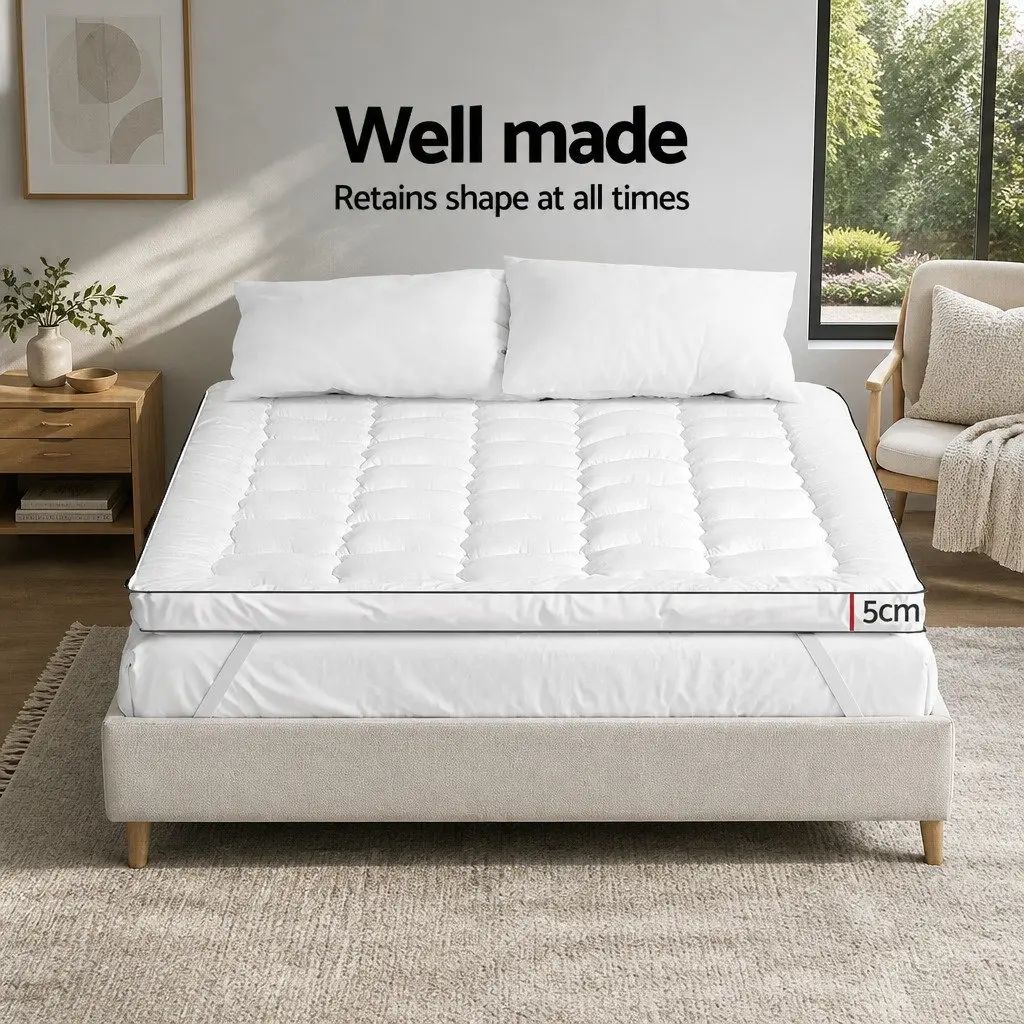 Pillowtop Mattress Topper 5cm Thick King Single