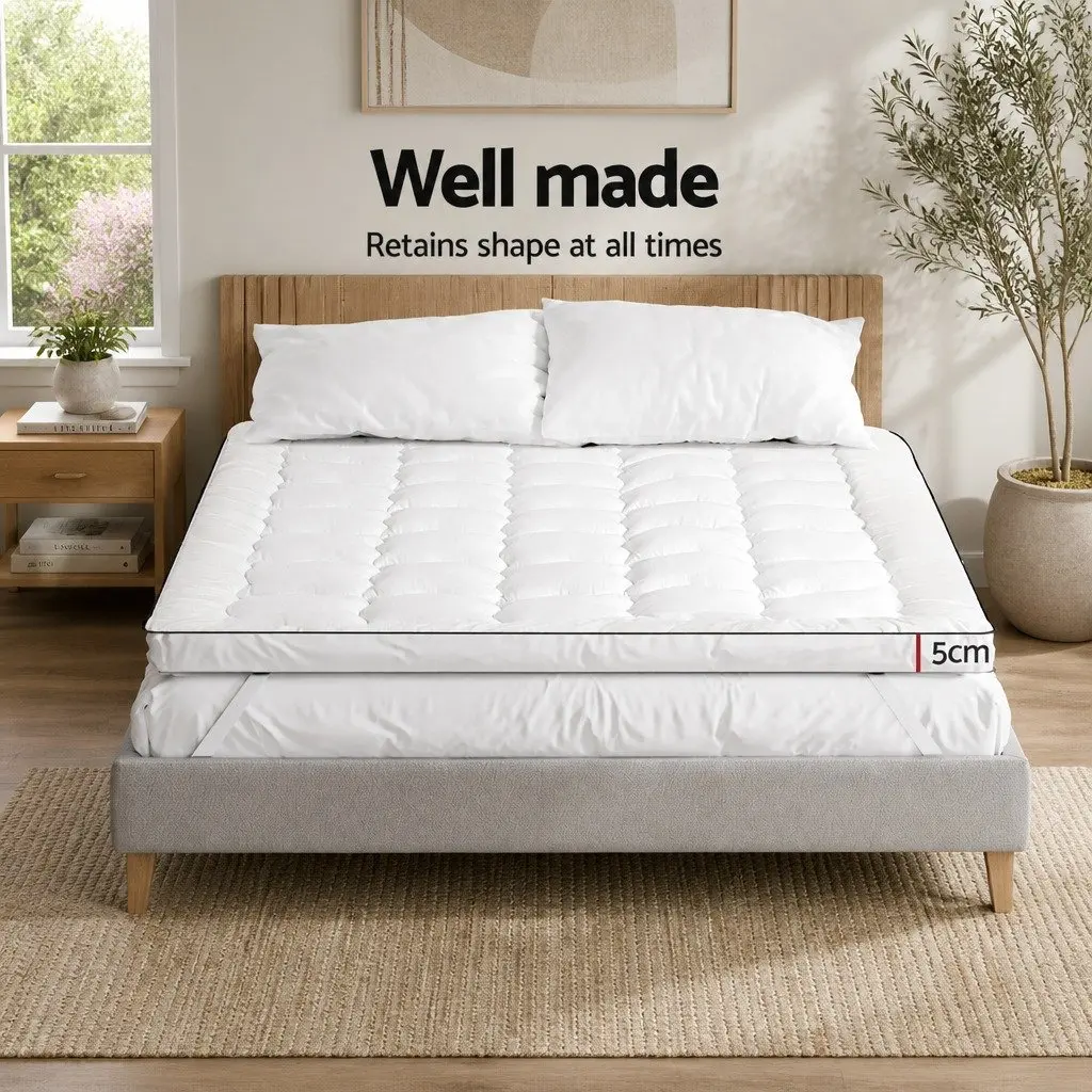 5cm Pillowtop Mattress Topper for Single Beds