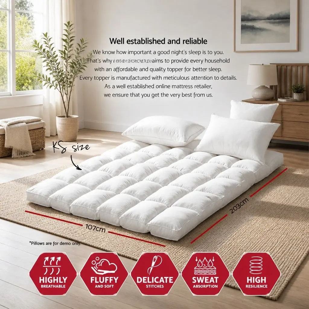 Pillowtop Mattress Topper 5cm King Single