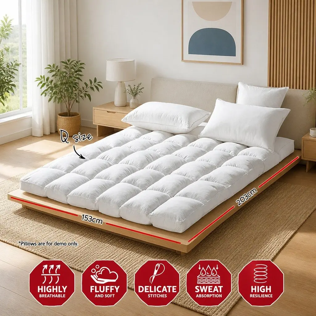 Pillowtop Queen Mattress Topper with 5cm Thickness