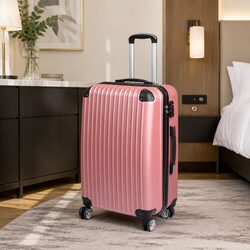 Durable 24 Inch Hard Shell Travel Suitcase with Spinner Wheels