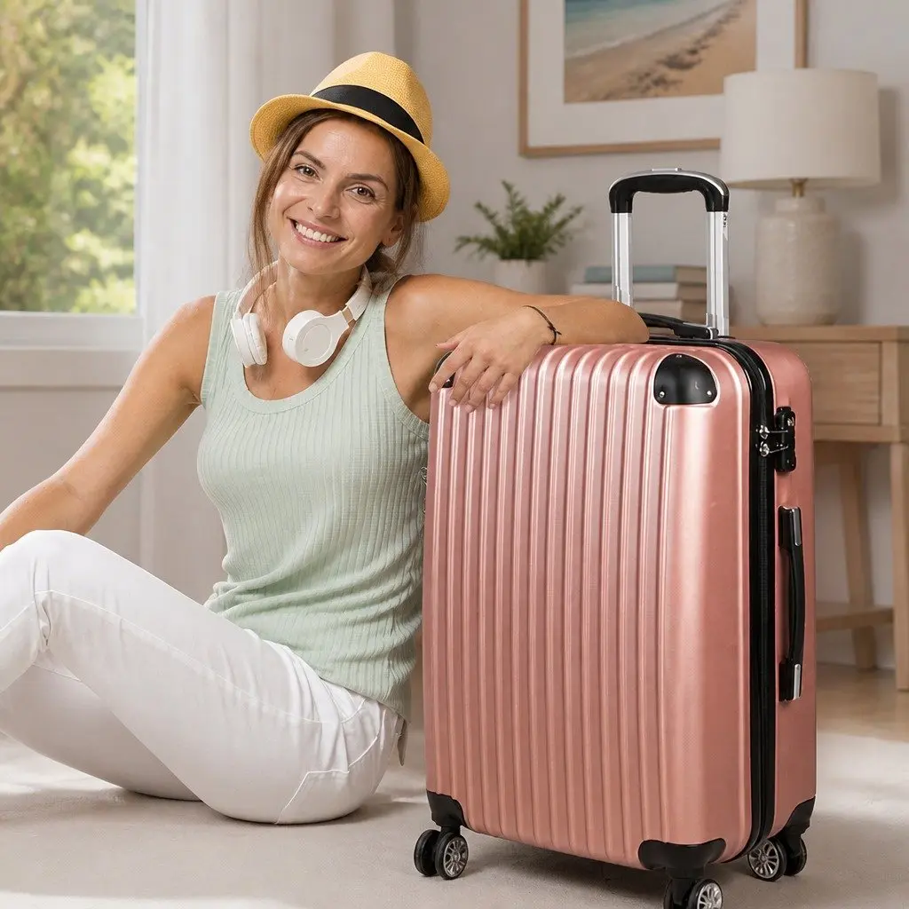 24 Inch Hard Shell Travel Suitcase with Spinner Wheels