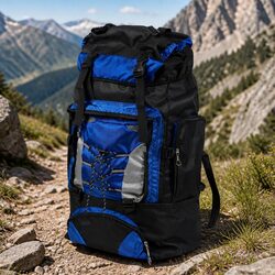 Blue 80L Tactical Backpack for Outdoor Adventures