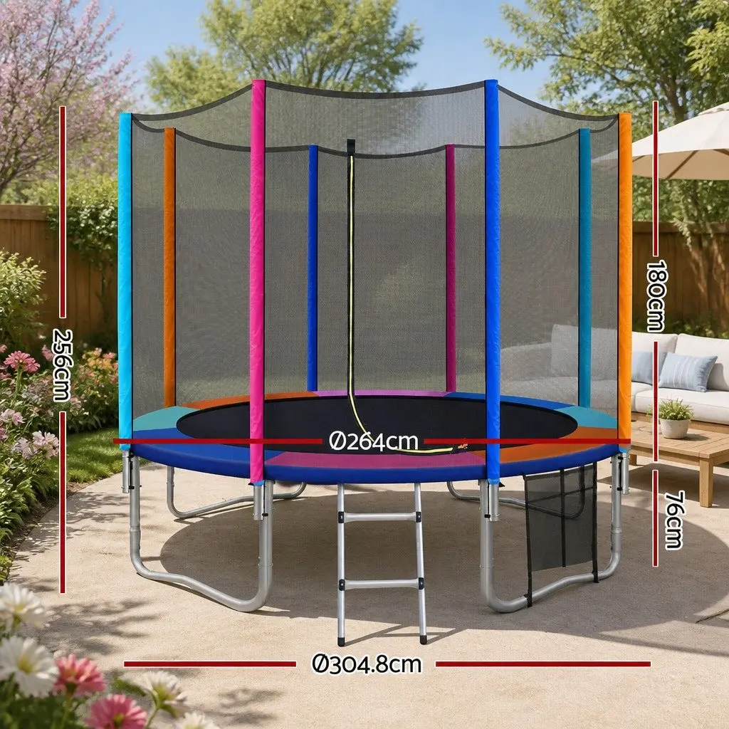 10FT Trampoline for Kids with Safety Enclosure