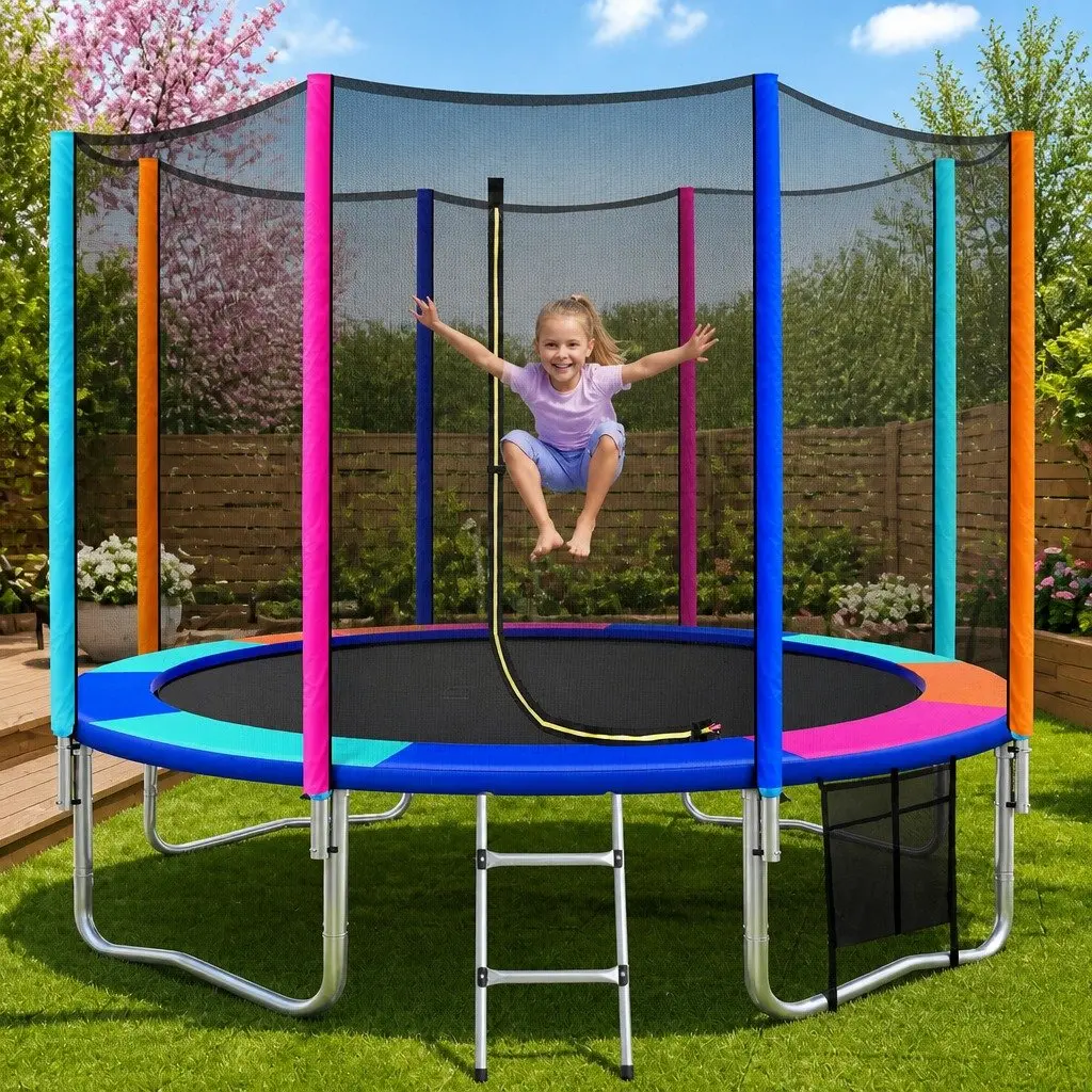 12FT Round Kids Trampoline with Safety Net