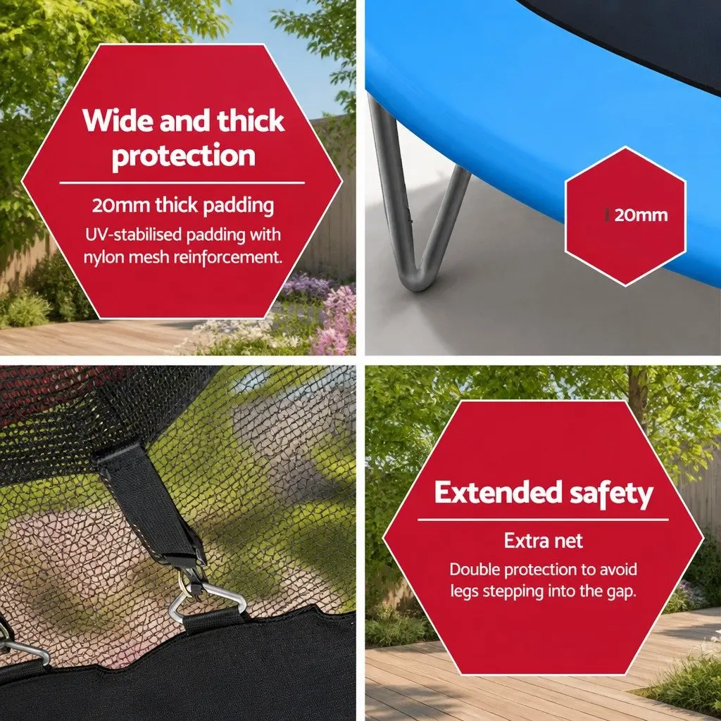 12FT Round Kids Trampoline with Safety Net