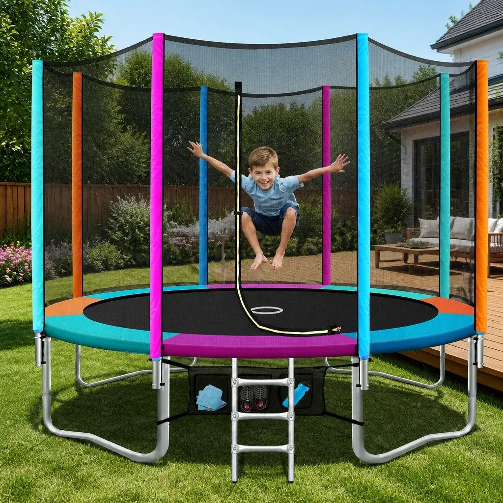 12FT Round Kids Trampoline with Safety Net