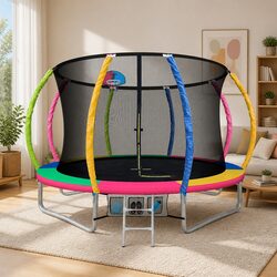 10FT Kids Trampoline with Safety Features and Enclosure
