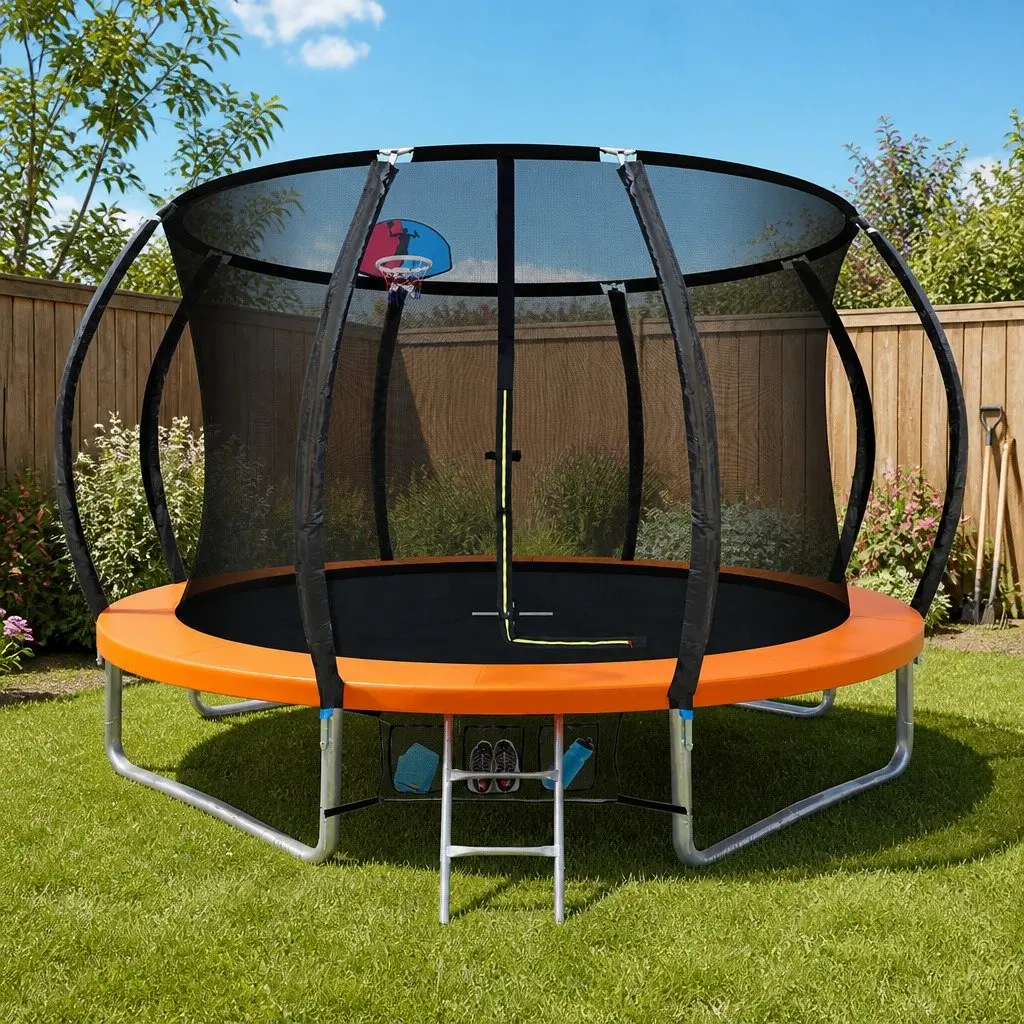 10FT Kids Trampoline with Safety Net and Ladder
