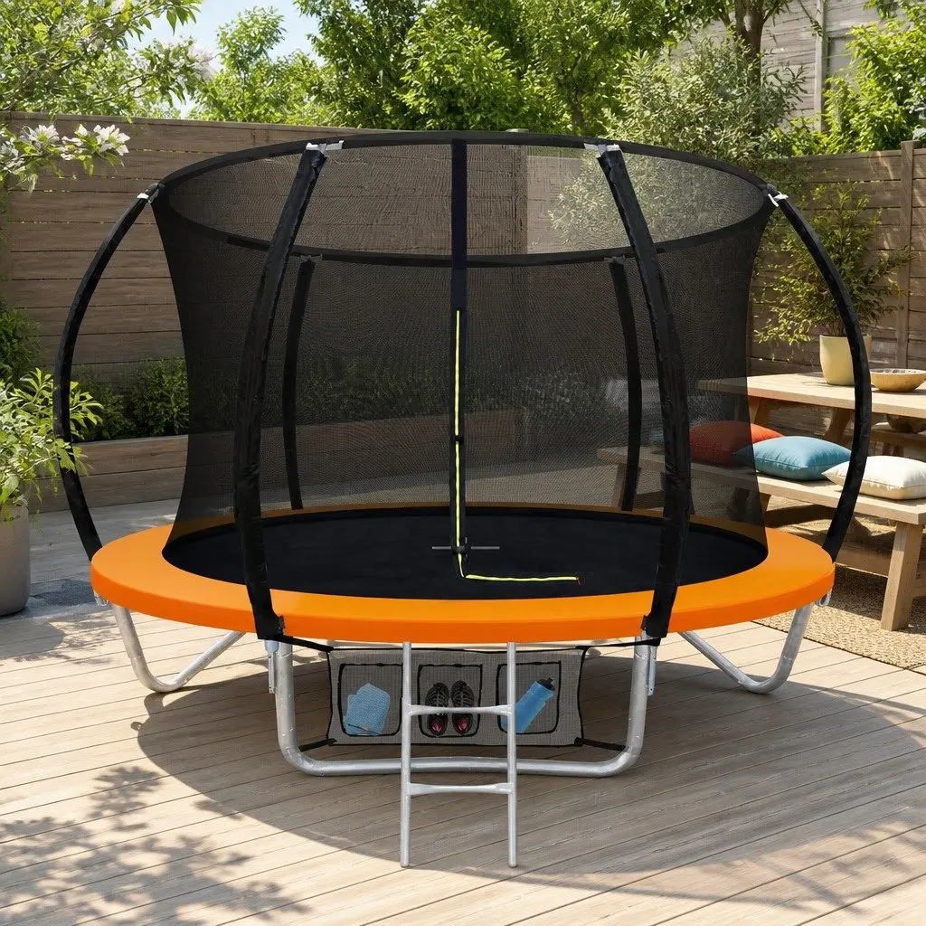 8FT Kids Trampoline with Safety Net and Ladder