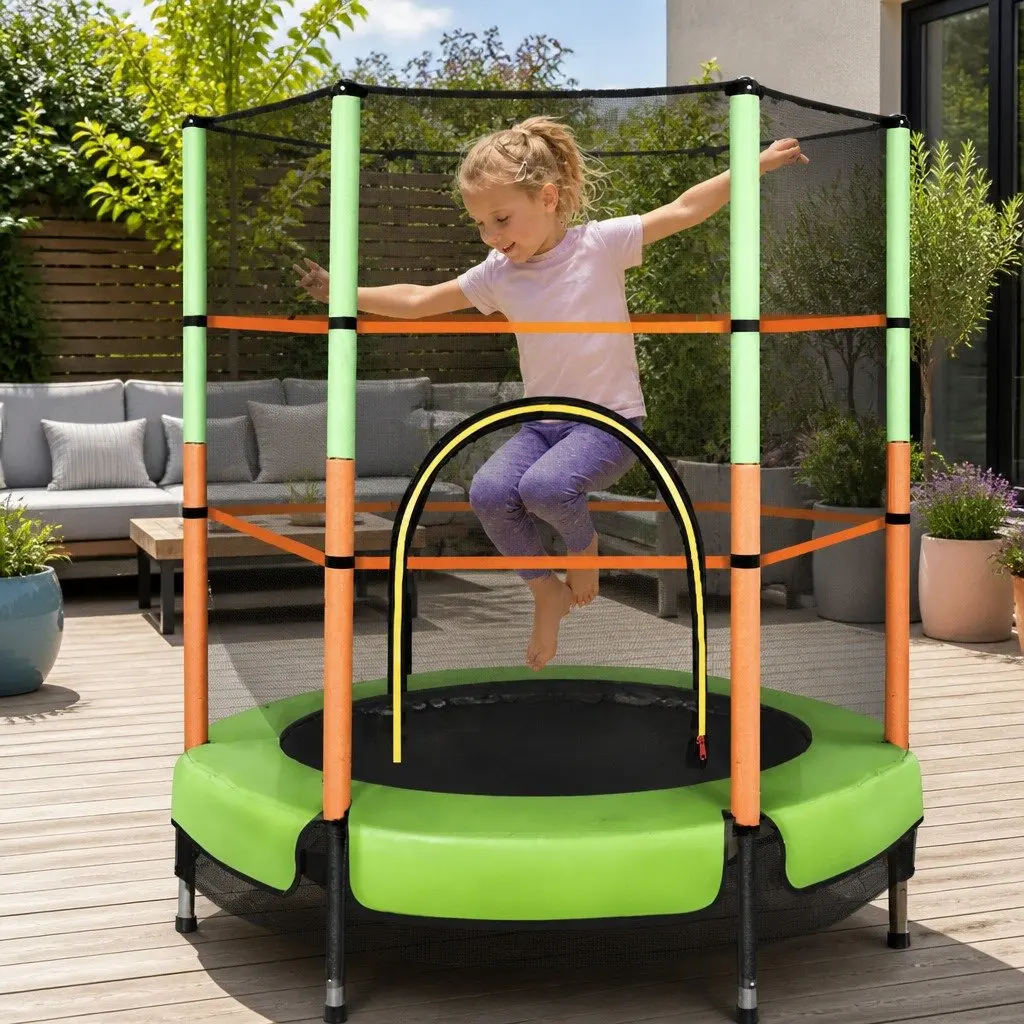 4.5FT Kids Trampoline with Safety Net and Durable Build