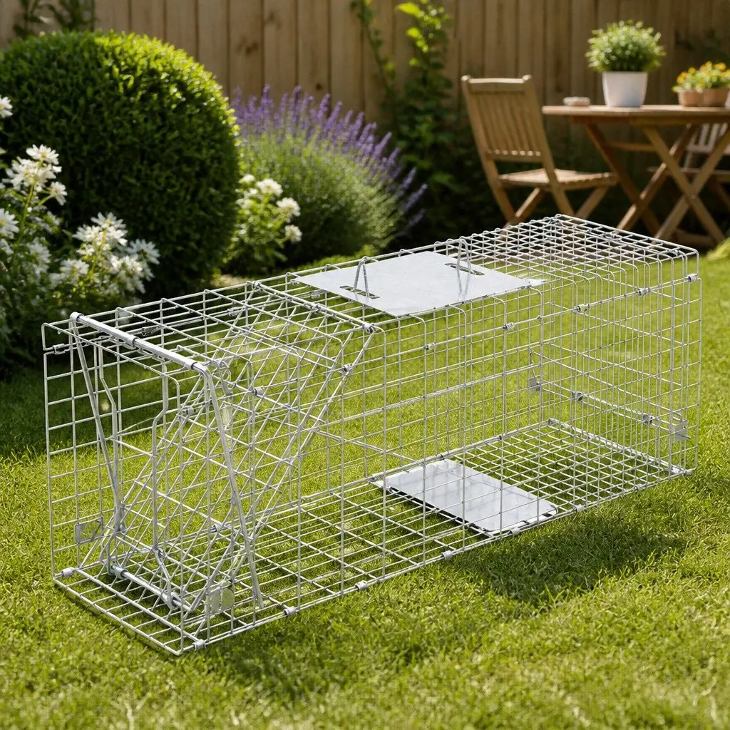 Humane Animal Trap Cage 94x34cm with Locking System