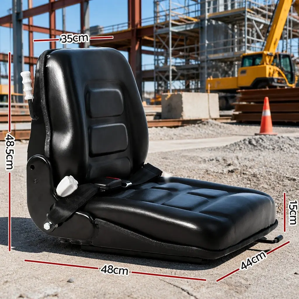 Heavy Machinery Black PU Universal Tractor Seat