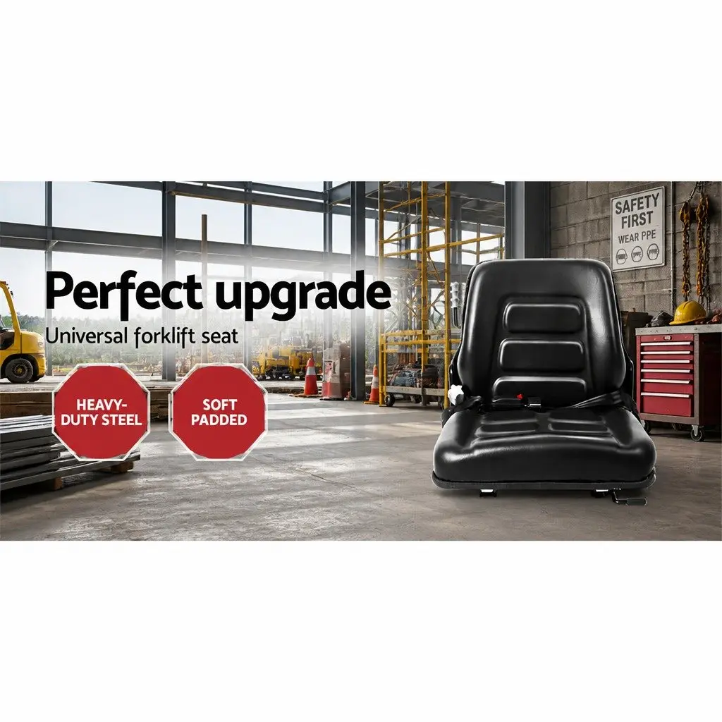 Heavy Machinery Black PU Universal Tractor Seat