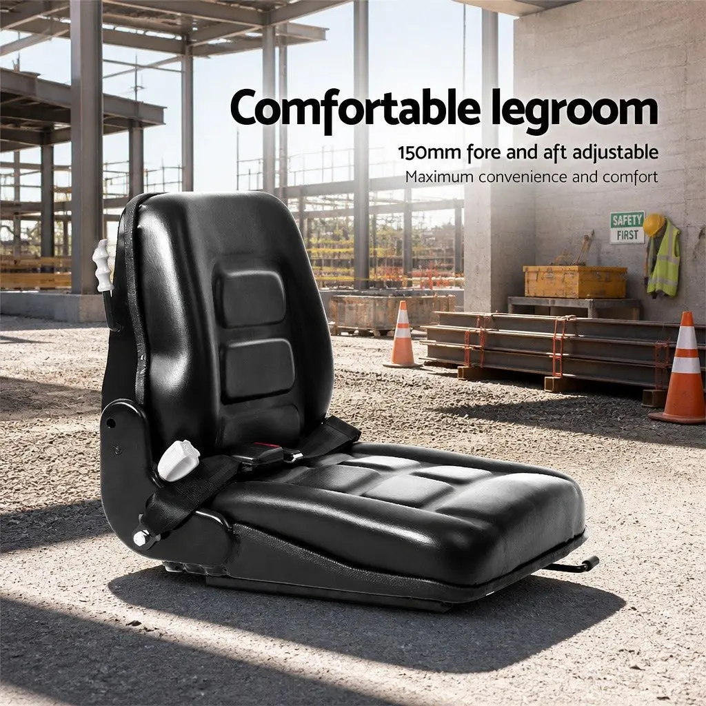Heavy Machinery Black PU Universal Tractor Seat