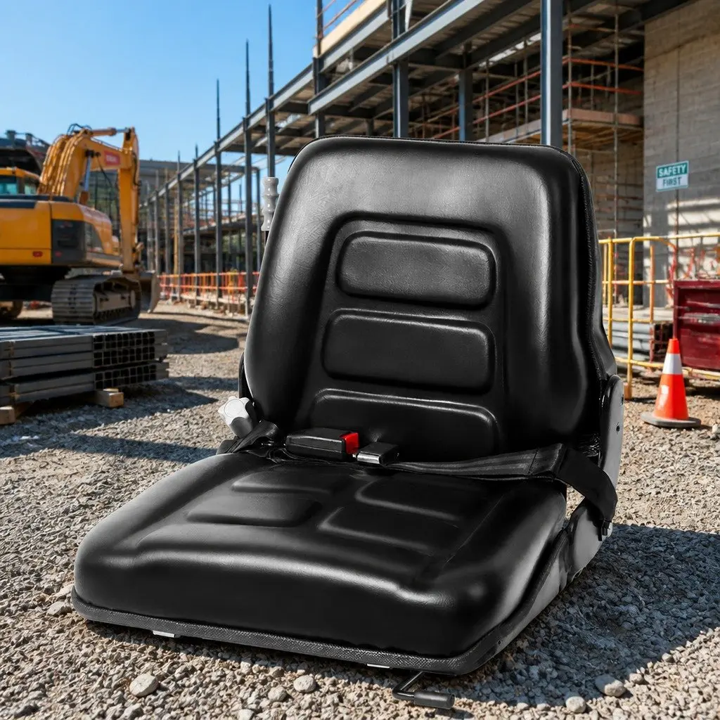 Heavy Machinery Black PU Universal Tractor Seat