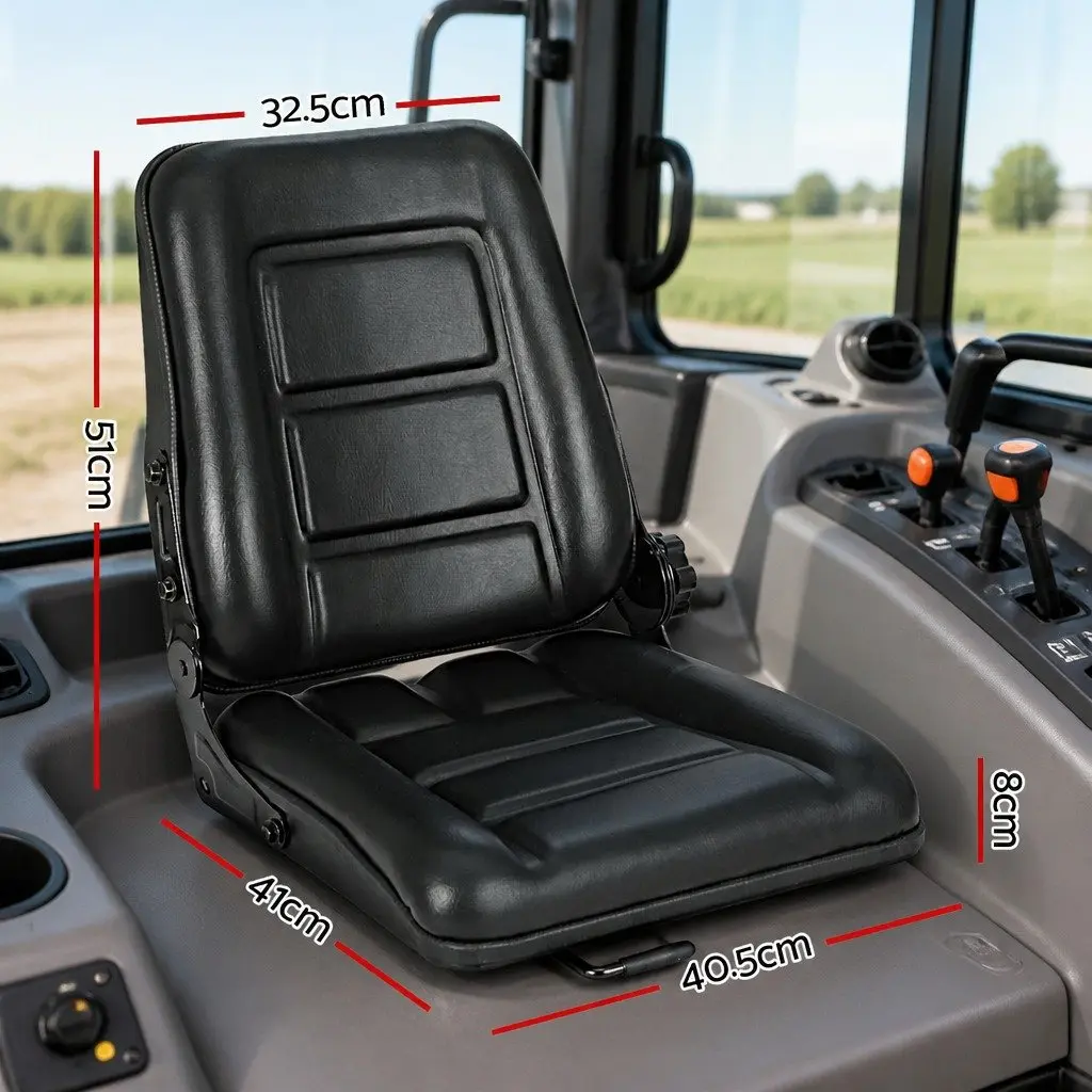 Adjustable Padded Tractor Seat for Heavy-Duty Use