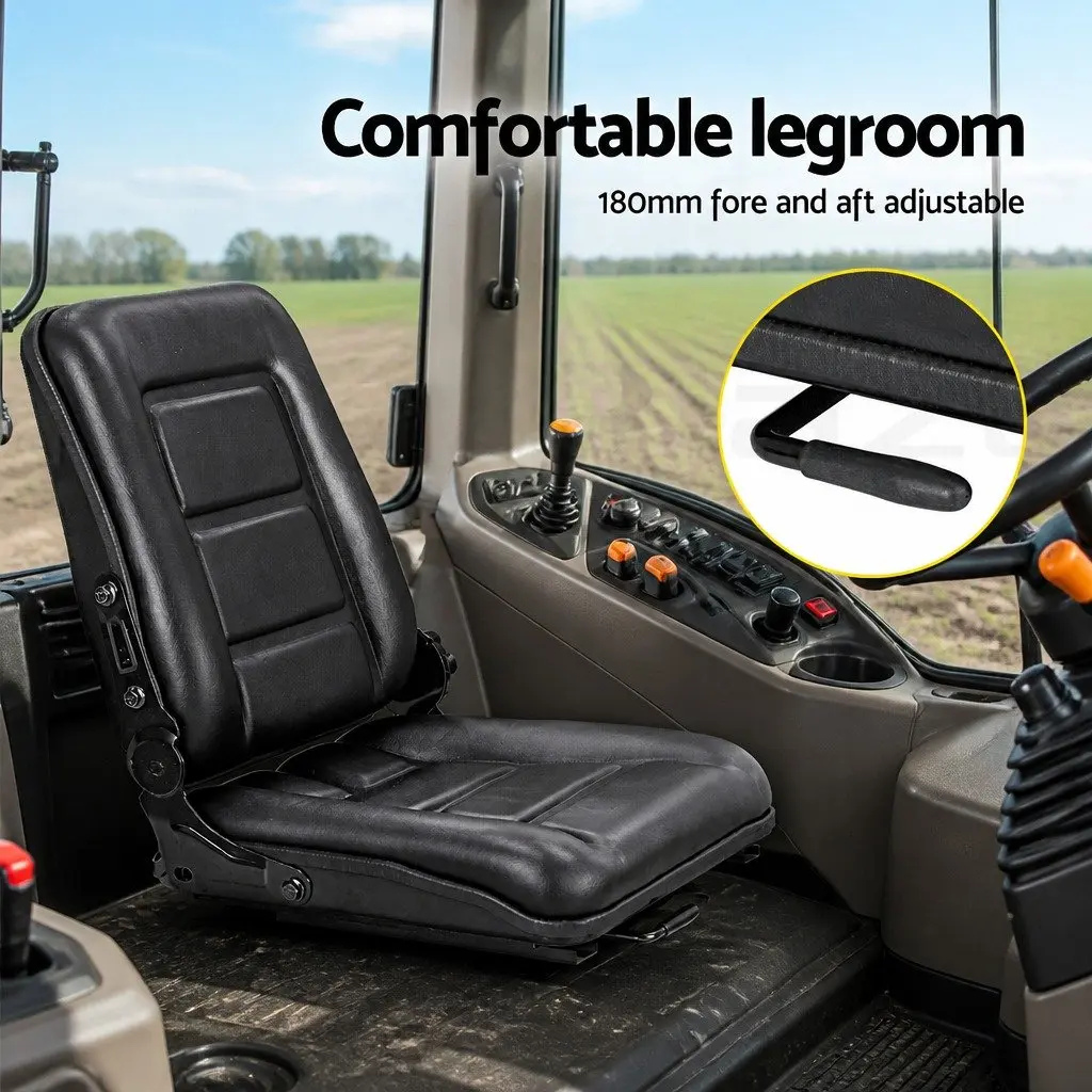 Adjustable Padded Tractor Seat for Heavy-Duty Use