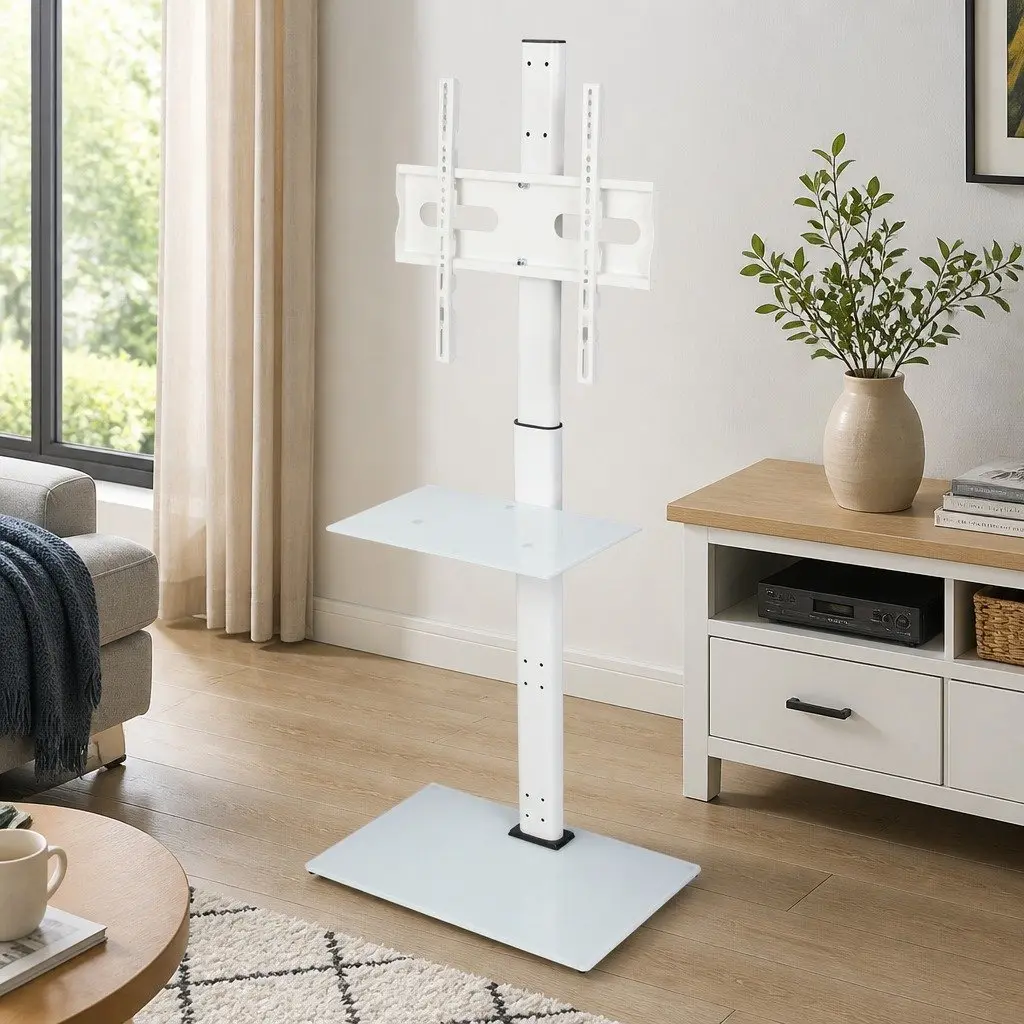 TV Floor Stand for 32-65 Inch Screens, White