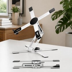 Laptop Stand Portable Foldable Adjustable 360 Rotating Desk Riser Bracket