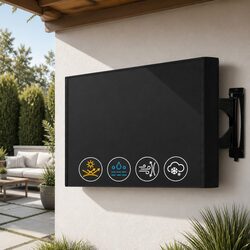 Durable Black Waterproof TV Cover for 40-43 Inch Screens