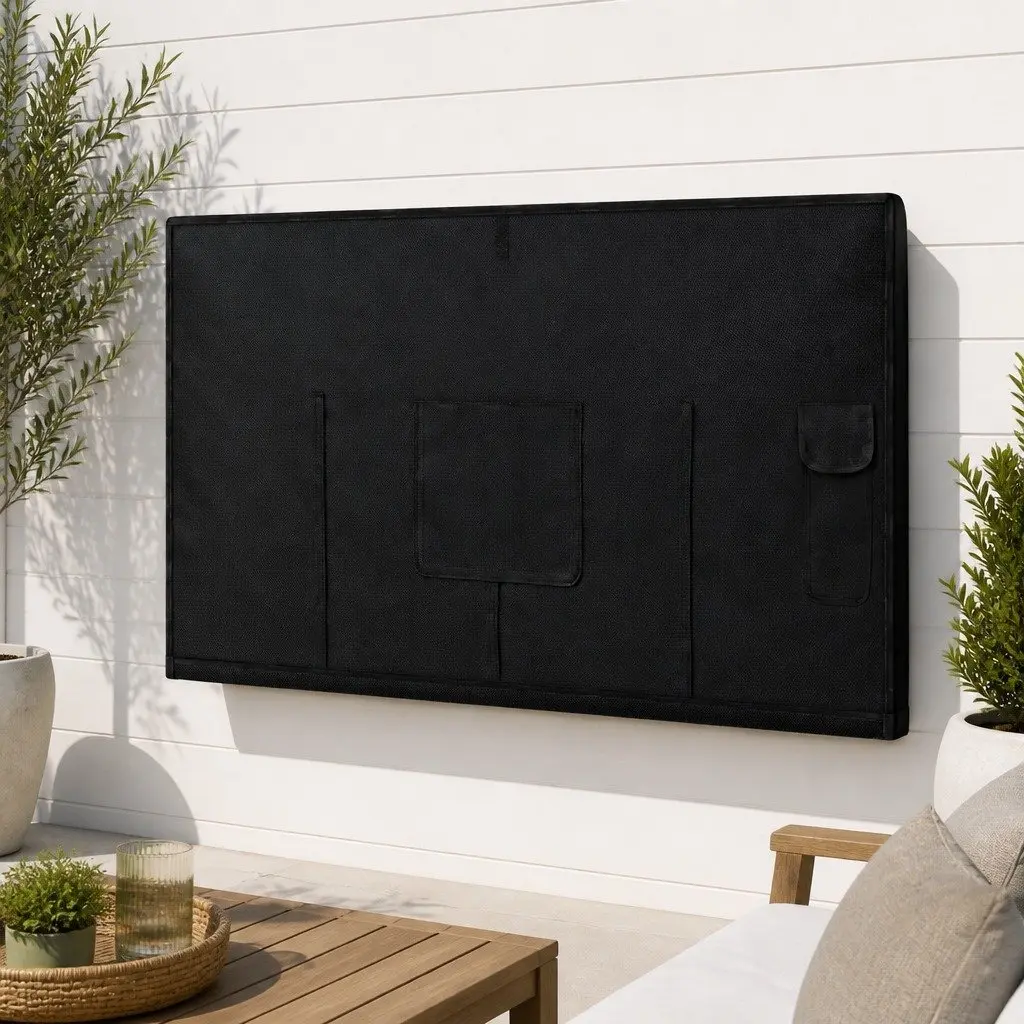 TV Cover PVC-coated Oxford Cloth 40-43 Inch Black