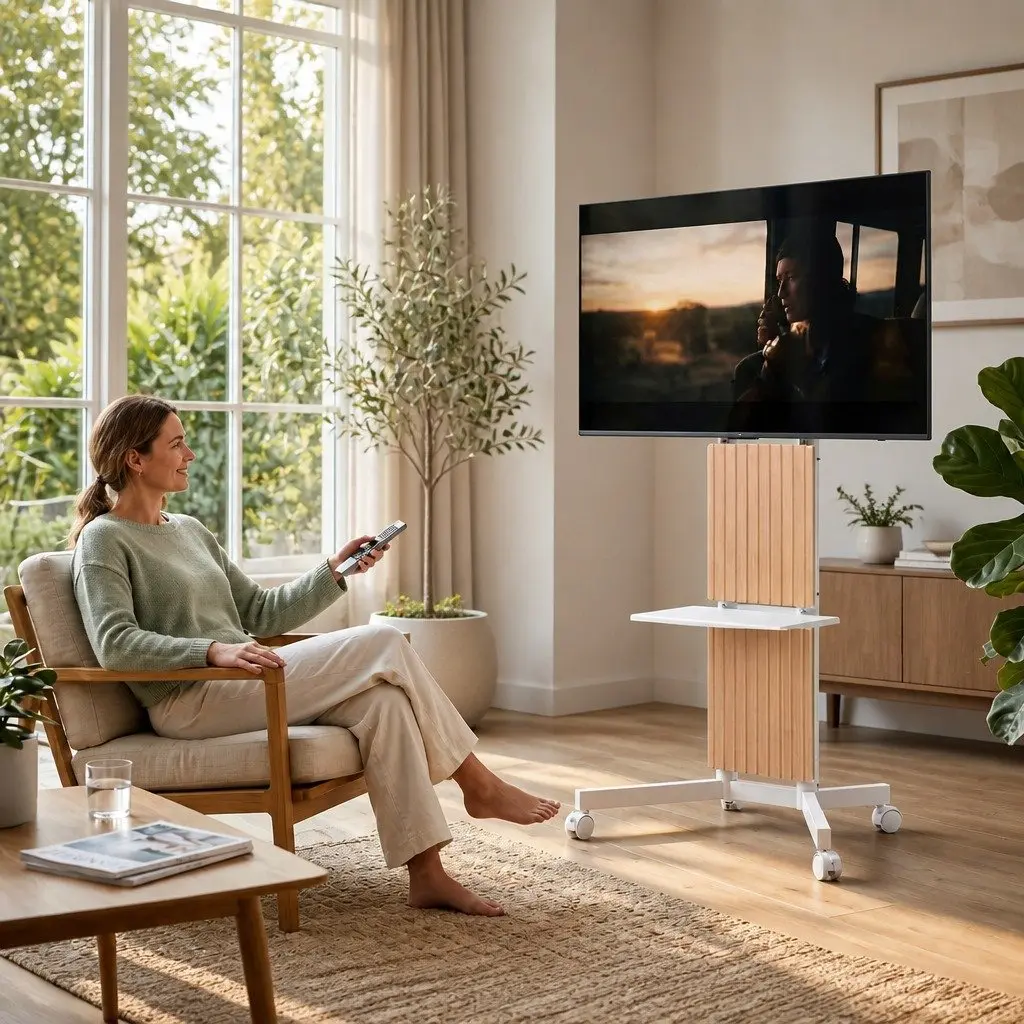 Mobile TV Stand for 32-65 Inch Displays